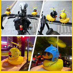 Turbo Duck Car Ornament Rearview Mirror Yellow Duck Bamboo Dragonfly