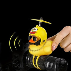 Turbo Duck Car Ornament Rearview Mirror Yellow Duck Bamboo Dragonfly