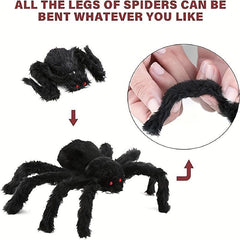 2pcs Spiders Halloween Decoration Outdoor Party Prank Toy Adult Haunted House
