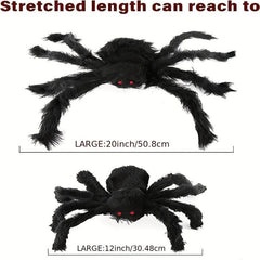 2pcs Spiders Halloween Decoration Outdoor Party Prank Toy Adult Haunted House