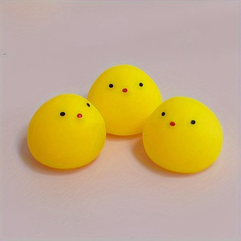 Yellow Chicken Pinch Ball Stress Relief Prank Vent Toy
