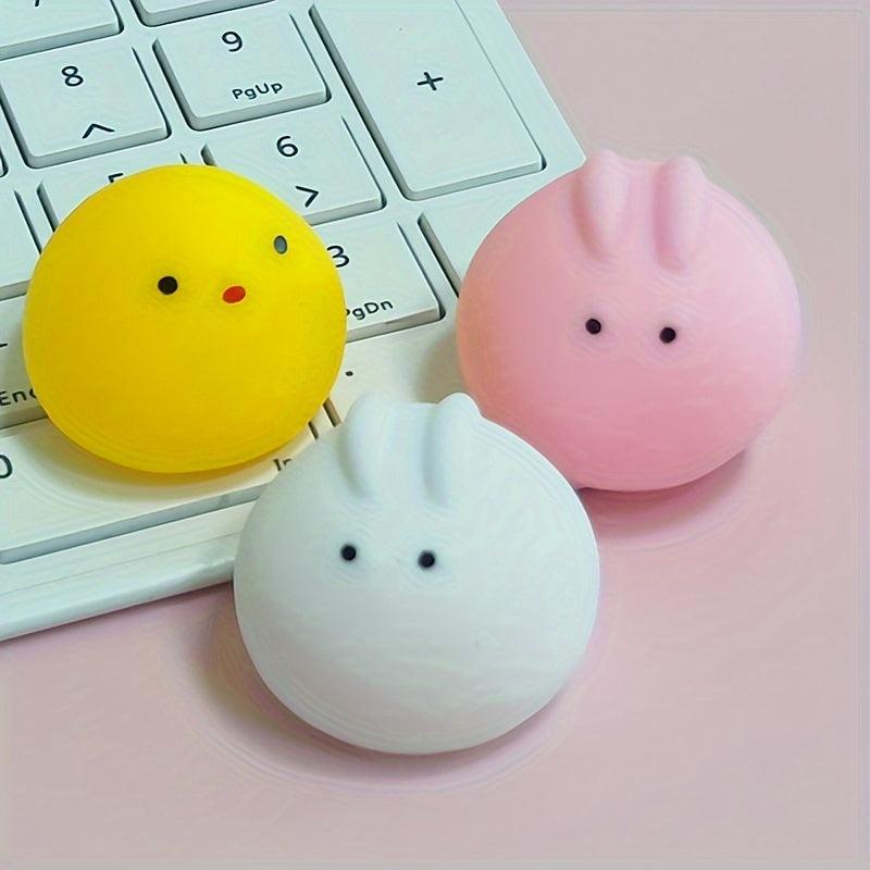 Yellow Chicken Pinch Ball Stress Relief Prank Vent Toy