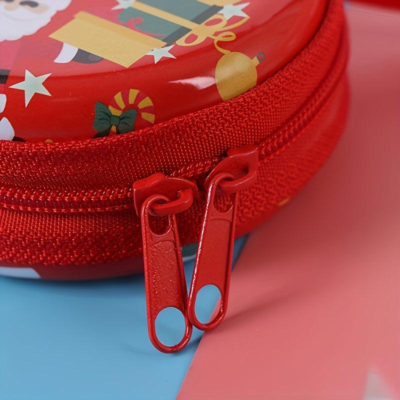 Christmas Piggy Bank Coin Purse Santa Claus Bags Storage Headphone Bag