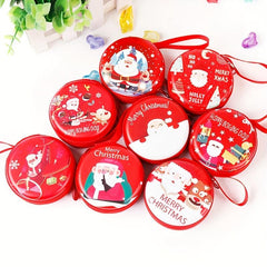 Christmas Piggy Bank Coin Purse Santa Claus Bags Storage Headphone Bag