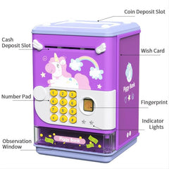 Children's Piggy Bank with Password Safe for Boys and Girls