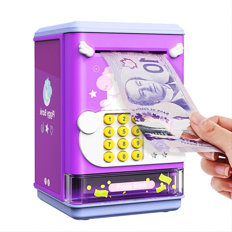 Children's Piggy Bank with Password Safe for Boys and Girls