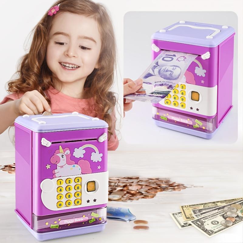 Children's Piggy Bank with Password Safe for Boys and Girls