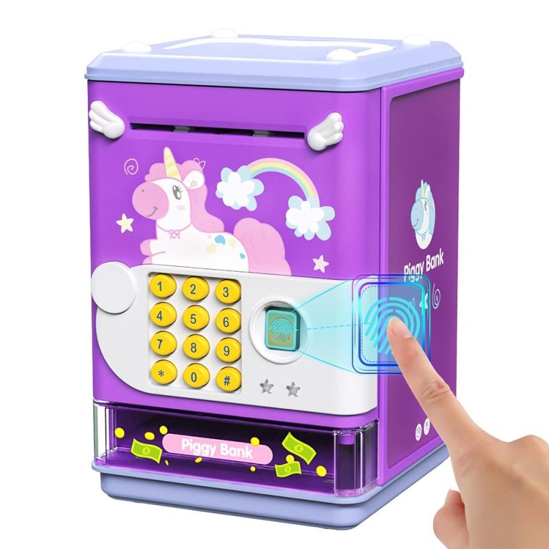Children's Piggy Bank with Password Safe for Boys and Girls