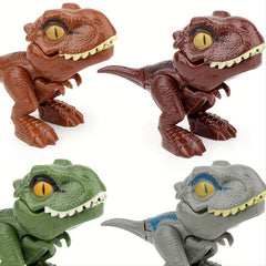 Mini Finger Bite Dinosaur Toy Keychain T Rex Model Gift
