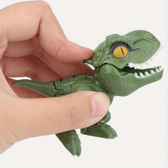 Mini Finger Bite Dinosaur Toy Keychain T Rex Model Gift