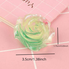 Resin Micro Landscape Night Light Simulation Rose Camellia Flower
