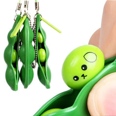 Edamame Keychain Stress Peas Squeeze Toy
