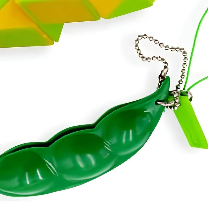 Edamame Keychain Stress Peas Squeeze Toy