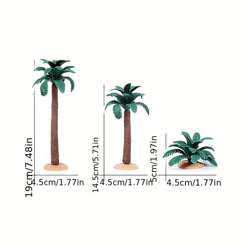 Simulation Tree Statue Tree Model With Base Coconut Tree Palm Tree Cactus