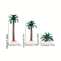 Simulation Tree Statue Tree Model With Base Coconut Tree Palm Tree Cactus
