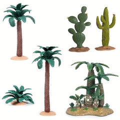 Simulation Tree Statue Tree Model With Base Coconut Tree Palm Tree Cactus