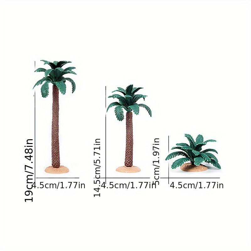 Simulation Tree Statue Tree Model With Base Coconut Tree Palm Tree Cactus