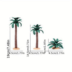 Simulation Tree Statue Tree Model With Base Coconut Tree Palm Tree Cactus