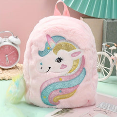Girls Cartoon Animal Plush Backpack