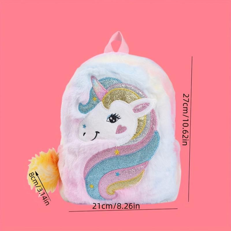 Girls Cartoon Animal Plush Backpack