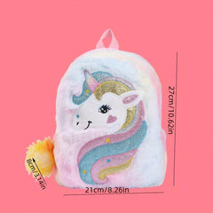 Girls Cartoon Animal Plush Backpack