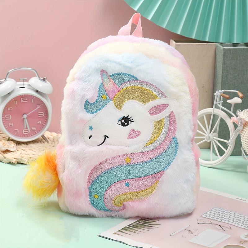 Girls Cartoon Animal Plush Backpack