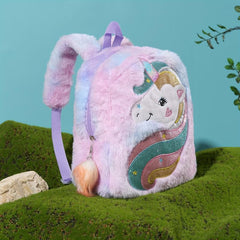 Girls Cartoon Animal Plush Backpack