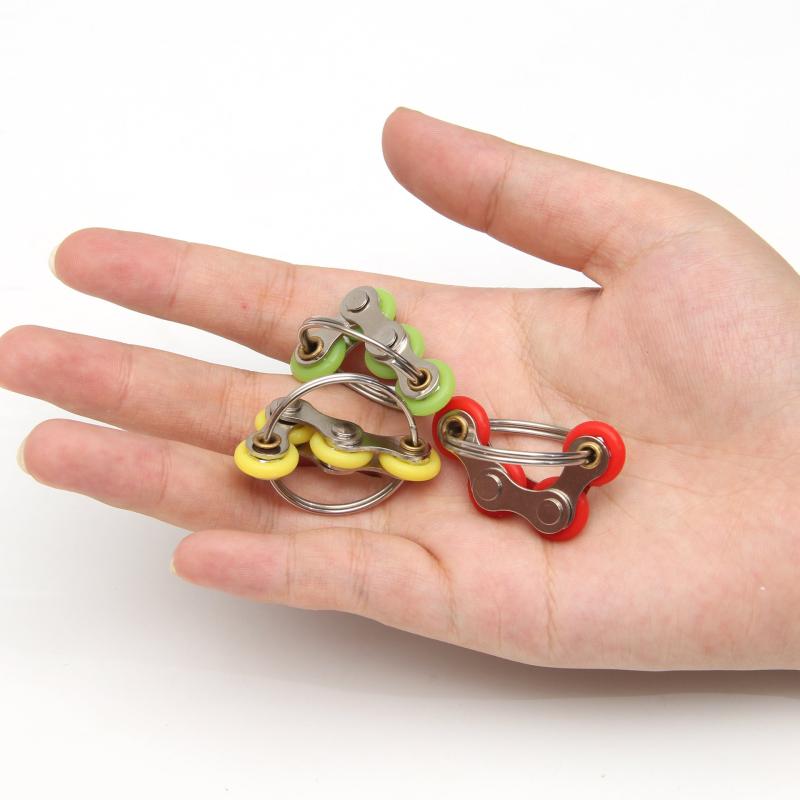 Keyring Fidget Vent Decompressing Bicycle Chain Toy Spinner