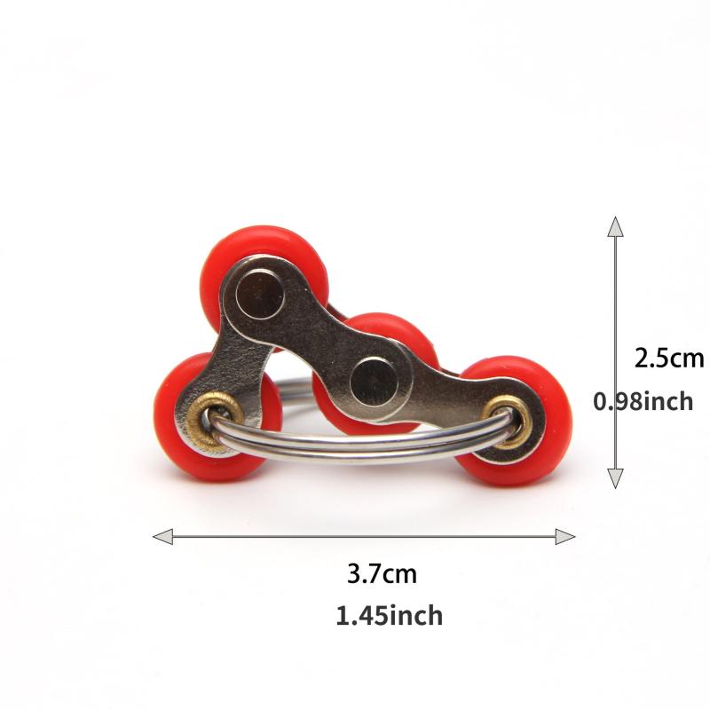 Keyring Fidget Vent Decompressing Bicycle Chain Toy Spinner