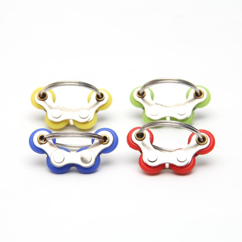 Keyring Fidget Vent Decompressing Bicycle Chain Toy Spinner