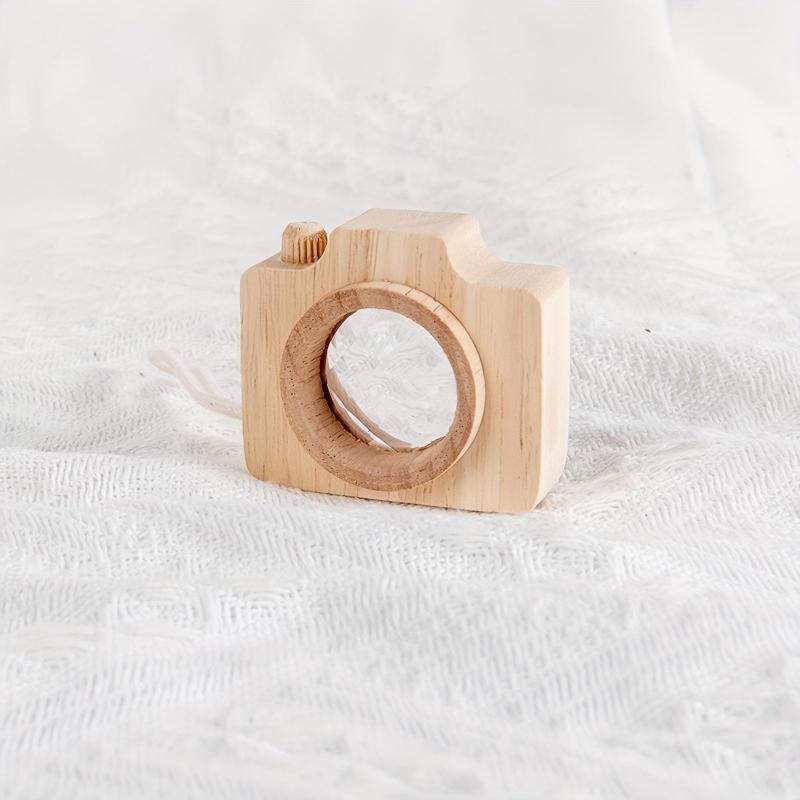 5pcs Mini Wooden Cartoon Camera Kaleidoscope Toy