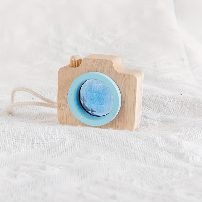 5pcs Mini Wooden Cartoon Camera Kaleidoscope Toy