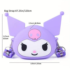 3D Cartoon Silicone Strap Shoulder Bag Purse For Kids