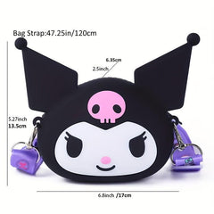 3D Cartoon Silicone Strap Shoulder Bag Purse For Kids