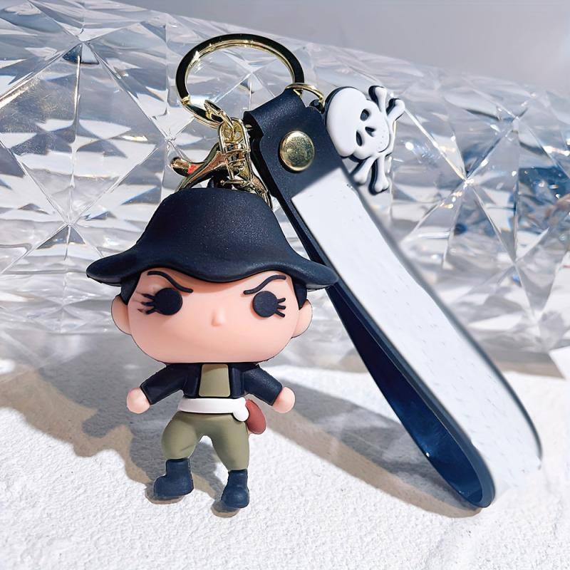 Cute Anime Little Girl Boy Family Keychain Car Backpack Pendant Gift Key Ring