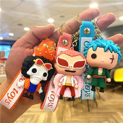Cute Anime Little Girl Boy Family Keychain Car Backpack Pendant Gift Key Ring