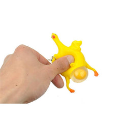Mini Lay Eggs Chicken Key Ring Funny Stress Reliever Toy for Children