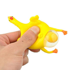 Mini Lay Eggs Chicken Key Ring Funny Stress Reliever Toy for Children