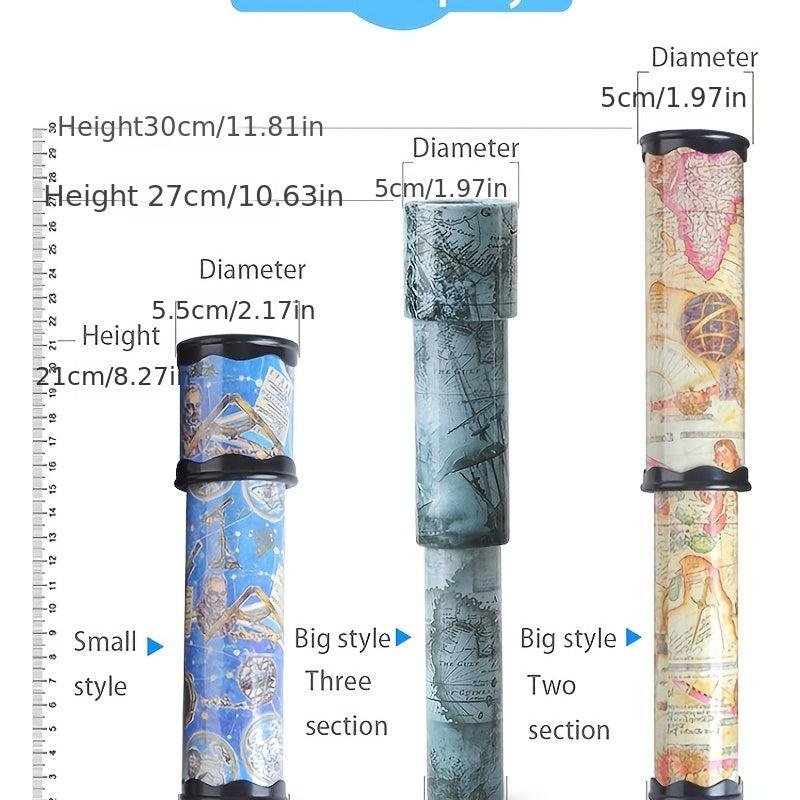 Telescopic Kaleidoscope Toy for Kids, Creative Nostalgic Diamond Mirror