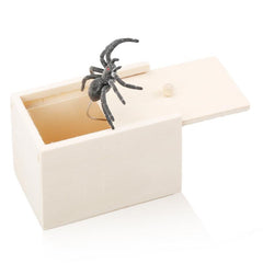 Spider Scare Prank Box Wooden Scarebox Toy for Halloween Party