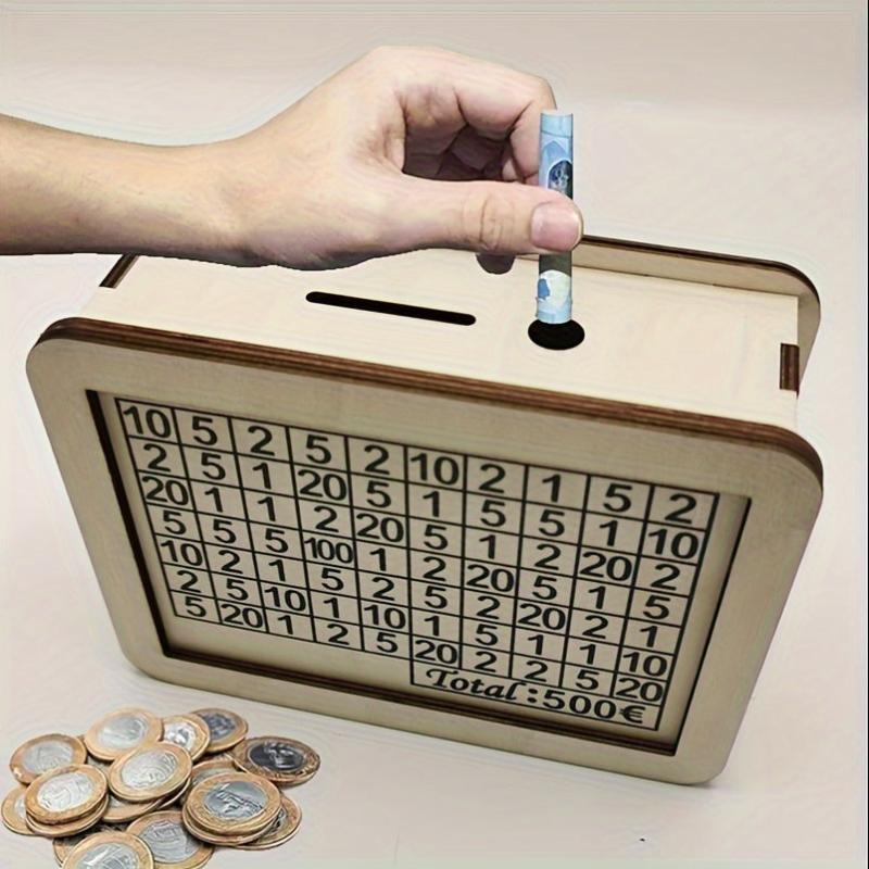Wooden Money Box And Counter, Halloween Christmas Thanksgiving