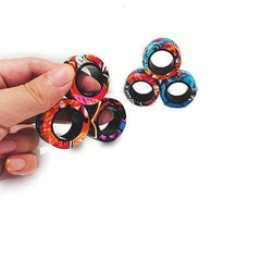 Magnetic Ring Fidget Toy Anxiety Relief Therapy Set