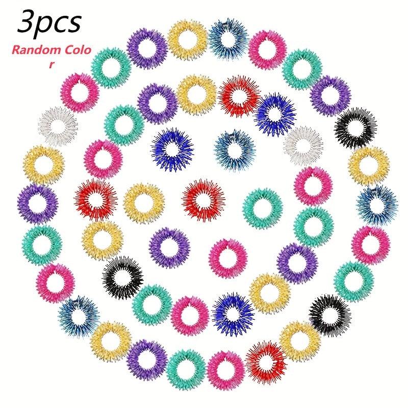 3pcs Mini Spring Pressure Relief Finger Massage Ring