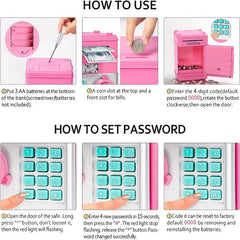 Kids Electronic Password Piggy Bank ATM Box Coin Bank