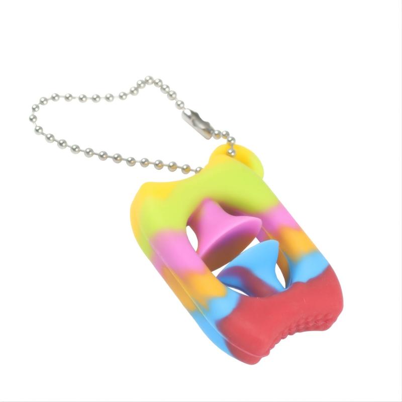 2pcs Finger Grip Holiday Party Vocal Toy Pop Fidget Toy Key Chain