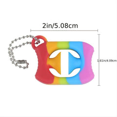 2pcs Finger Grip Holiday Party Vocal Toy Pop Fidget Toy Key Chain