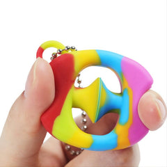 2pcs Finger Grip Holiday Party Vocal Toy Pop Fidget Toy Key Chain
