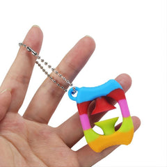 2pcs Finger Grip Holiday Party Vocal Toy Pop Fidget Toy Key Chain