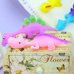5pcs Random Stretchable Flying Dino Slingshot Animal Toys Finger