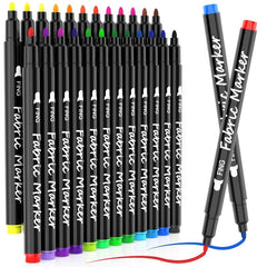 24pcs Fabric Pens Permanent Fine Tip Fabric Paint Pens Non Toxic Markers